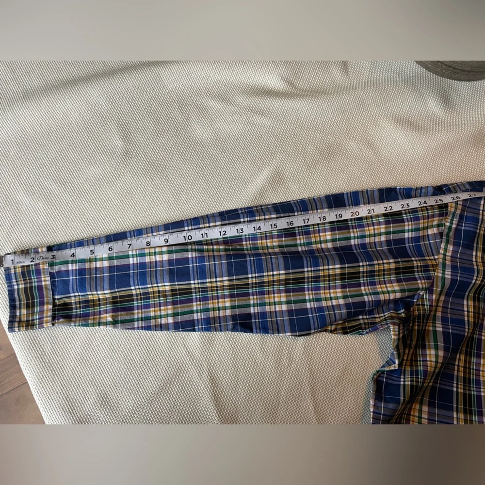 Ralph Lauren Men’s Large Plaid 100% Cotton Classic Fit Long Sleeve Button